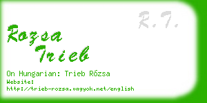 rozsa trieb business card