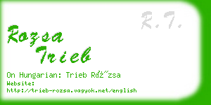 rozsa trieb business card